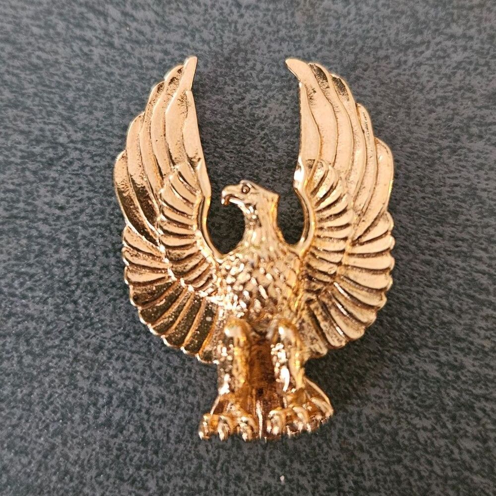 Vintage Sterling 925 Gold Eagle Necklace Pendant Philly Philadelphia